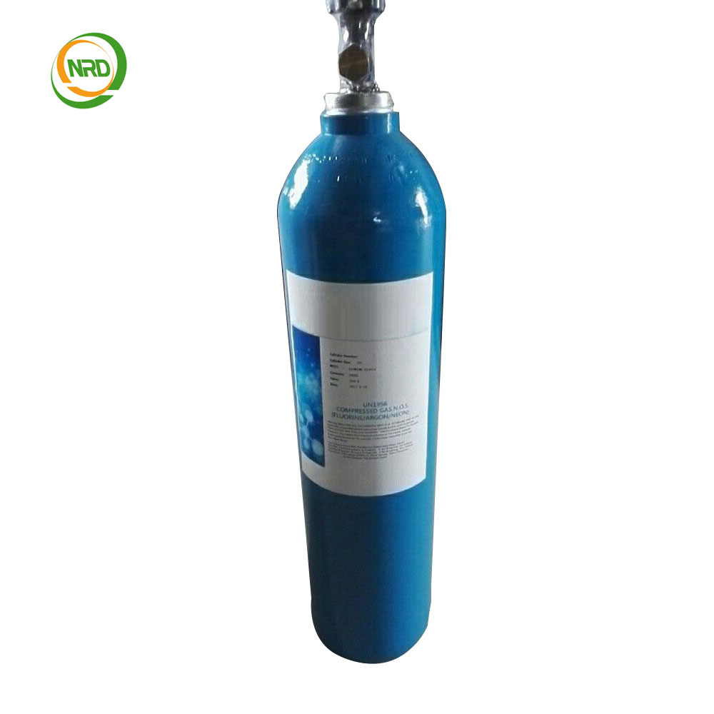 Which gases can mixed in excimer laser gas