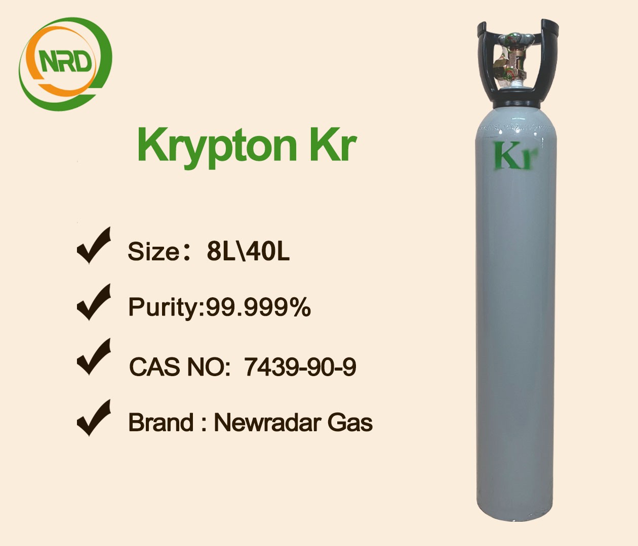Several functions of krypton gas